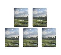 5PCS Car Air Freshener Hanging Personalized Double Sided Golf Course Car Fresheners Long Lasting New Cars Scents Cute Automotive Freshies for Closets, Drawers (white)