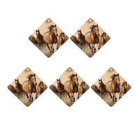5PCS Car Air Freshener Hanging Personalized Double Sided Horses Car Fresheners Long Lasting New Cars Scents Cute Automotive Freshies for Closets, Drawers (black)