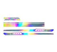 5PCS Car Decals, Reflective Stripe Auto Body Racing Sports Stickers, Cool Decoration for Car Hood, Mirrors, and Side, Changes Color in Sun