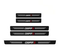 5PCS Car Door Sill Protector Strips, Carbon Fiber Threshold Protective Film for Mini Cooper S R55 R56 R50 R53 R60 F55 F56, Kick Plate Cover Sticker, Door Edge Protection Decorate