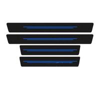 5Pcs Car Door Sill Protector Strips for Audi A6 C8 Limousine/Avant 2012-2027, Carbon Fiber Anti-Scratch Threshold Protective Film, Bumper and Trunk Kick Plate Covers Guards,B/Blue-B