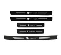5pcs Car Door Sill Protector Strips for Peugeot 3008 E3008 P64 2024 2025, Carbon Fiber Threshold Protective Film Door Sill Trim Welcome Pedal Car Accessories
