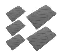 5pcs Car Floor Mat Heel Pad Pvc Universal Anti Skid Scuff Patch