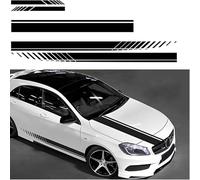 5PCS Car Hood Stripe Sticker for Citroen C3 C4 C5 Elysee, Racing Stripes Sticker Set, Body Side Stripe, Rear View Mirror Stickers, Decor Exterior Car Accessories