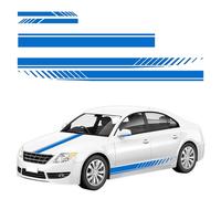 5PCS Car Hood Stripe Sticker,Racing Decal Stickers for Auto Body Side,Self-Adhesive Car Stickers with Squeegees,Universal Modified Stripe Decal Decoration for Vehicles Skirt Roof Hood Bumper (Blue)