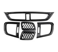 5pcs Car Interior Front Console Air Vent Cover Trim ABS Carbon Fiber Style Fit For CR-V CRV 2017 2018 2019 2020 UOEMCRTB