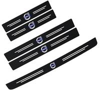 5PCS Car Sill Protectors Strips Door Sill Kick Plate Protector Covers for Volvo V60 2018-2023, Carbon Fiber Wrap Film Welcome Pedal Protector Cover