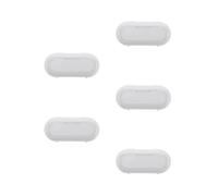 5pcs Car Visor Eyeglass Holder Case with Card Clips and Divider White | ABS Silicone Build, Flip Top Damping Hinge, Soft Lining, Visor Mount for Drivers, Quick Toll Access