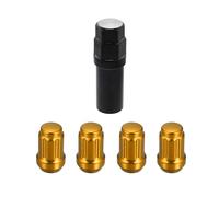 5PCS Car Wheel Lug Nuts Set Bulge Acorn Cone Seat With Socket Key Tool Racing Bolt Head Cover Tire Screw Bolts Fixing Screws M12x1.5 Wheel Stud(1)