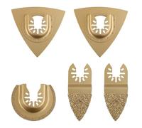 5pcs Carbide Oscillating Tool Blades, Universal Oscillating Saw Blades for Tile Cutting Grout Removal Multi Tool Oscillating Carbide Rasp Oscillating Tool Accessories Fits for DOBTTER EINHELL