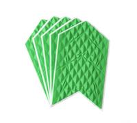 5PCS Carbon Fiber Protection Stickers for Bike Frames Silicone for Chainstay and Fork (green M)