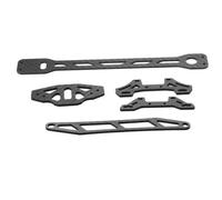 5pcs Carbon Fiber Shock Tower Plate Second Floor Board Bumper For TAMIYA For TT02 For TT-02 1/10 RC Car RC Car Models Parts