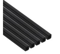 5Pcs Carbon Fiber Square Tubes High Strength Lightweight Pultruded Rods 500mm Length 2-10mm OD For RC Drone Quadcopter Parts DIY Model Aircraft Projects(6 * 6 * 5mm(5pcs))