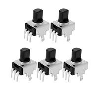 5pcs Carbon Film Potentiometer 5K Ohm Variable Resistors Single Turn Rotary Half Shaft D Type Design 7mm Shaft 3Pins Potentiometer Component