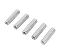 5Pcs Carbon Steel Coupling Nut,M8 X 50 Hex Coupling Nut Long Rod Nut Hex Hexagonal Sleeve Nut Standoff Threaded Fasteners for Industrial and Construction,Home and Office Appliance