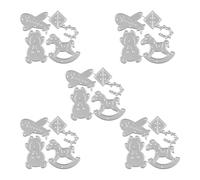 5Pcs Carbon Steel Cutting Die for Scrapbooking Photo Album Decorations Kids Toy Theme Cutting Dies Astronaut Die Cut Cake Decorating