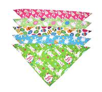 5pcs Cartoon Pattern Pet Scarf for Dogs Cats for Easter Day Festivals and Daily Life Adorable Decorative Bandanas to Enhance Your Pet Look