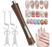 5Pcs Cat Eye Magnet Tools Include 1 Small Waist 2 Y Type 2 Rabbit Type, Nail Magnet for Cat Eye Gel Polish, A Sophisticated 3-in-1 Art Tool Suitable for DIY Personalized Nail Art