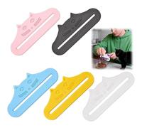 5pcs Cat Fo/od Pouch Squeezer,3D Printed Pet Treat Dispenser for Wet Fo/od and Puree,F/ood Bag Pouch Cutter Opener and Squeezing Tool,No Waste Design for Kittens Dogs Pet Lovers, Multi-Color Set
