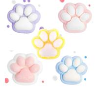 5Pcs Cat Paw Squeeze Toys, Animals Stress Relief Toy, Cute Soft Cat Paw, Fun Fidget Toys for Adults Anxiety Relief Decompression and Relaxation
