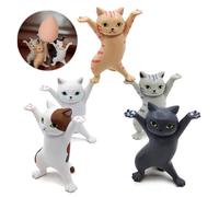 5PCS Cat Pens Dancing Cats Pen Holder,Cat Lover Gifts,Creative the Coffin Dancers for Desk or Home Decoration Ornaments Small Item Storage Cute Working Cats,cat dancer
