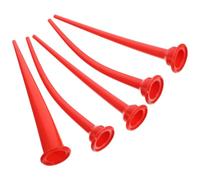 5pcs Caulk Extension Nozzle Tips with Straight and Curved Long Nozzles | Consistent Flow Control and Corner Precision, Suitable for Door and Window Sealing, Red Colour Design