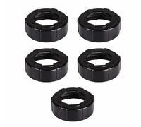 5Pcs Caulking Gun Front Cap Parts, Black Sausage Caulk Gun Iron Covers for Replacing Consumables of Sausage Sealing Guns