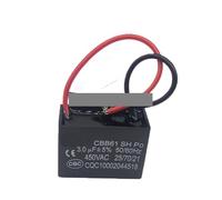 5pcs CBB61 3uf starting capacitance AC Fan Capacitor 450V CBB electronic starter Run Capacitor BIANMTSW