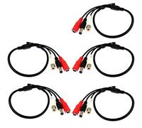 5pcs CCTV Microphone Security Microphone Audio Microphone Tiny Outdoor CCTV Surveillance Microphone RCA Microphone DVR with High Sensitive Preamp Amplified Pickup Device Mic for External Camera Sound