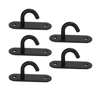 5Pcs Ceiling Hook Pad, Stainless Steel Ceiling Eye Plate, Thickened 3mm Black Baking Painted Fixing Eye Pad for Swing, Fan, Lamp, with 9mm Hook Thickness, Durable and Rustproof