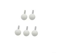 5PCS Ceramic Ball Burr Drill Bits Set 6mm Shank for Rotary Tools - Grinding Stone Heads for Wood Glass Plastic Carving Engraving(6x20mm white)