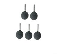 5PCS Ceramic Ball Burr Drill Bits Set 6mm Shank for Rotary Tools - Grinding Stone Heads for Wood Glass Plastic Carving Engraving(6x25mm grey)