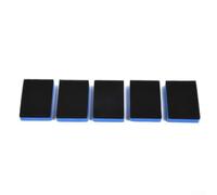 5pcs Ceramic Coating Sponge Pads 7.5x5cm Rectangle | 5-piece set, blue hard and black soft sponges, ideal for even wax distribution, scratch-free application