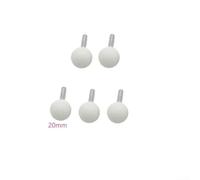 5PCS Ceramic Grinding Bits Set Diamond Round Ball Burrs, 6mm Shank for Efficient Wood and Plastic For Carving (6x20mm white)