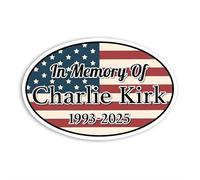 5PCS Charlie Kirk True American Hero Sticker,Patriotic Rest in Peace Decal,Freedom is Worth Fighting,Silenced But Not Forgotten Fly High in Loving Memory Charlie Truck Laptop Sticker