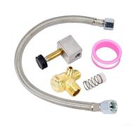 5pcs Check Valve Kit for Air Compressors, 14x1 5mm Brass for Quick and Effective Replacement (350mm Hose)