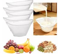 5PCS Cheese Cloth Bags for Straining, Bowl-shaped reusable nylon cheese cloth filter bag, fine mesh multi-purpose food filter bag, suitable for nut milk, juice, soy milk, dumpling fillings. (Small)