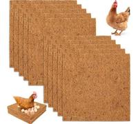 5Pcs Chicken Nesting Pads, 12x12 in Laying Hen Nesting Pad, Thickened Washable Coconut Fiber Nesting Box Liners, Reusable Poultry Bedding Mat (10pcs)