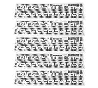 5pcs Child Height Growth Chart Wall Sticker Black PVC 2m 79in