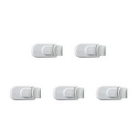 5pcs Childproof Door Lever Lock, The Snap-On Door Lock No Tools Need Or Drill Baby Safety Doors Handle One Handed Operation for Closet & Pantry Doors Bathroom Kitchen Pet Bedroom Toddlers