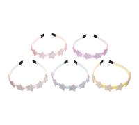 5pcs Children Star Shape Headband Plastic Sequin Glitter Hairband