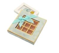 5Pcs Chocolate Boxes 9/12/16/25Grids Candy Box With Window Packing For Valentine's Day Wedding Party Favors(Color 04,16-Grids)