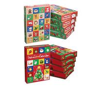 5Pcs Christmas Advent Calendar Boxes Empty 24 Days Empty Advent Calendar Box with Grids DIY Christmas Countdown Fillable AdventCalendar Fillable AdventCalendar Box Fun Interactive Gift Boxes to Fill