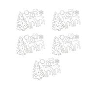 5Pcs Christmas Die Cut Carbon Steel Die Cut Templates for Card Making Scrapbooking Photo Album Embossing Cutting Dies Carbon Steel Stencils