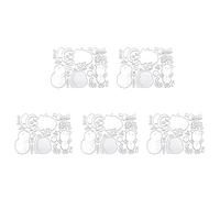5Pcs Christmas Themed Cutting Dies for Card Making Scrapbooking Album Carbon Steel Die Cut Embossing Die Cut Stencils Embossing Tool