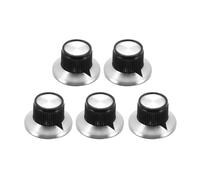 5PCS Chrome Top Vintage Guitar AMP Amplifier Knob 24x14mm Arrow Indication Knob For 6.35MM Shaft Effect Pedal Knob