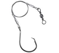 5pcs Circle Hooks Rigs Octopus Circle Hooks With Leaders Stainless Steel Wire Leaders Catfish Hook Rig Surf Fishing Rig Bass(4l0 Hook)