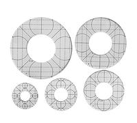 5pcs Circles Templates Quilting Frames Sewing Rulers Low-Handle Quilted Template for Pins Echoes Parallel Lines Templates