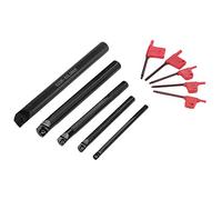 5PCS CLCR Lathe Turning Tool Insert Blade Set with Boring Bar Holder, 7/10/12/16/20mm, High - Strength Steel for Precision Metalworking on Lathes