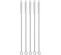 5Pcs Cleaning Brushes Food Grade Stainless Steel Straw Brush Drinking Straw Cleaning Brush Set Kitchen Clean Washing Tools Nice and clever